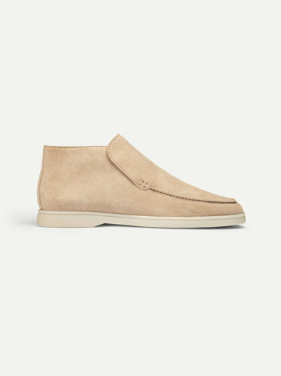 Luxury Beige Suede Loafers Pour Homme