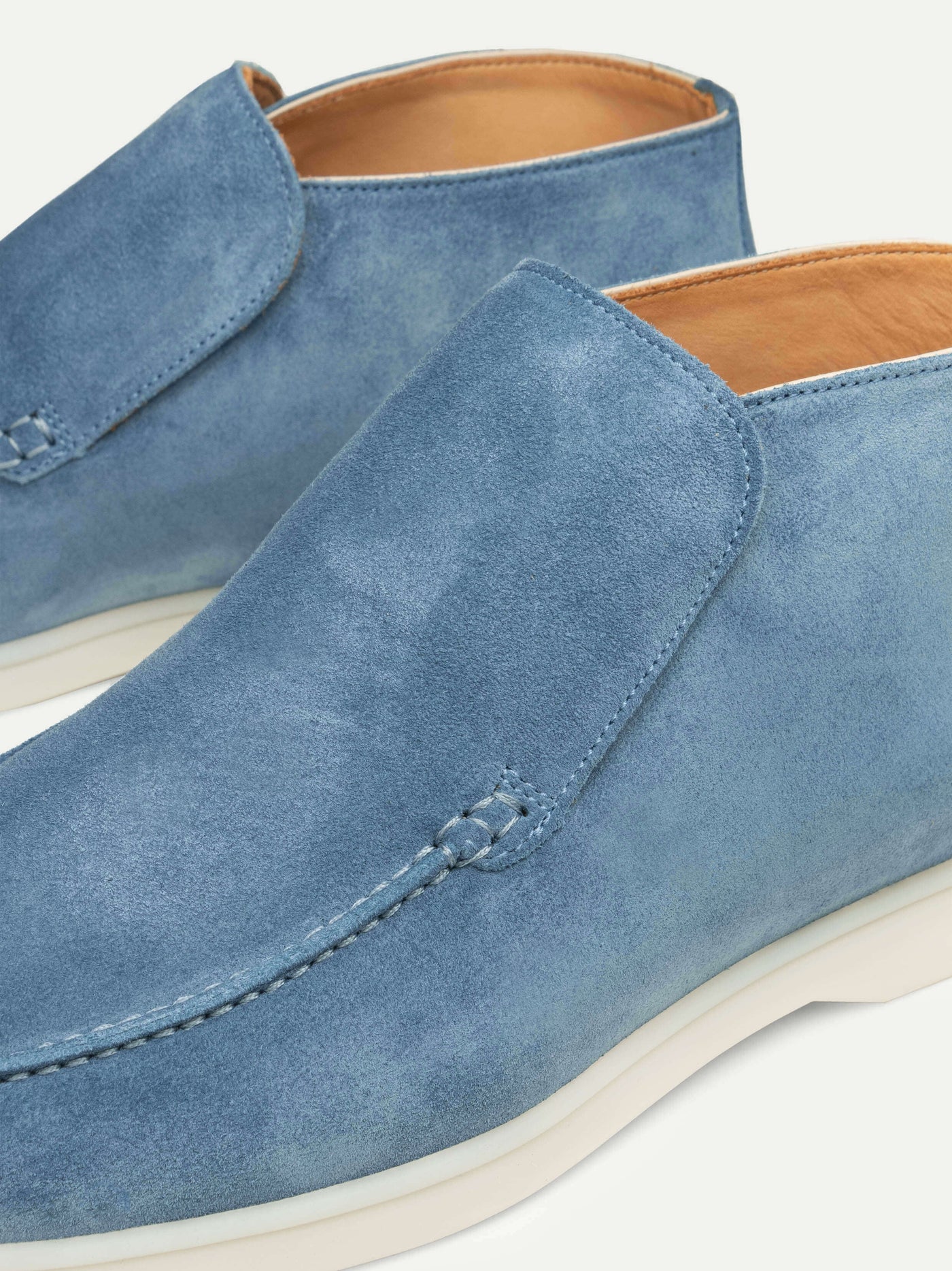 Luxury Sapphire Bleu Loafers Pour Homme