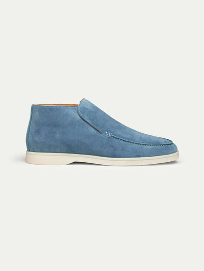 Luxury Sapphire Bleu Loafers Pour Homme