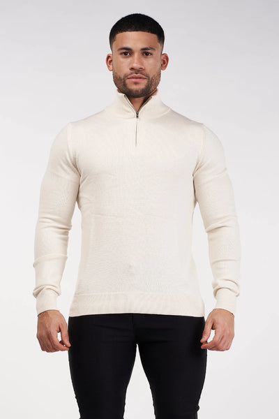 LE PULL NAPOLI HALF ZIP ROUGE CORDOVAN