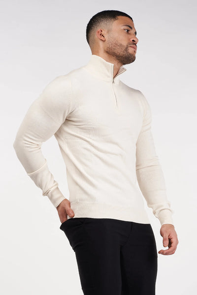 LE PULL NAPOLI HALF ZIP ROUGE CORDOVAN