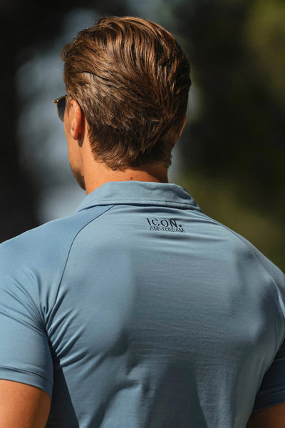 LE POLO MUSCLE BUTTON NOIR