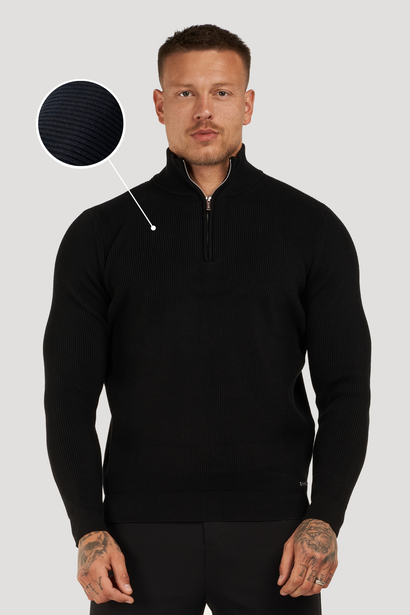LE PULL JORDAN HALF ZIP LAIT D'AVOINE