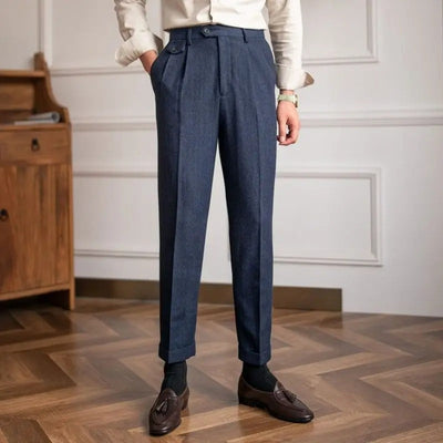 PANTALON DROIT EN LAINE OLD MONEY