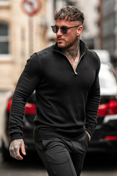 LE PULL NAPOLI HALF ZIP ROUGE CORDOVAN